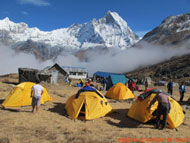 Camp in Everest Base Camp Trek
